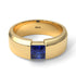 Princess Cut Sapphire Solitaire Wedding Band - Lane No. 13