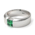 Princess Cut Emerald Solitaire Wedding Band - Lane No. 6