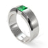 Princess Cut Emerald Solitaire Wedding Band - Lane No. 6