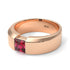 Princess Cut Ruby Solitaire Wedding Band - Lane No. 11