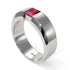 Princess Cut Ruby Solitaire Wedding Band - Lane No. 12