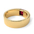 Princess Cut Ruby Solitaire Wedding Band - Lane No. 10