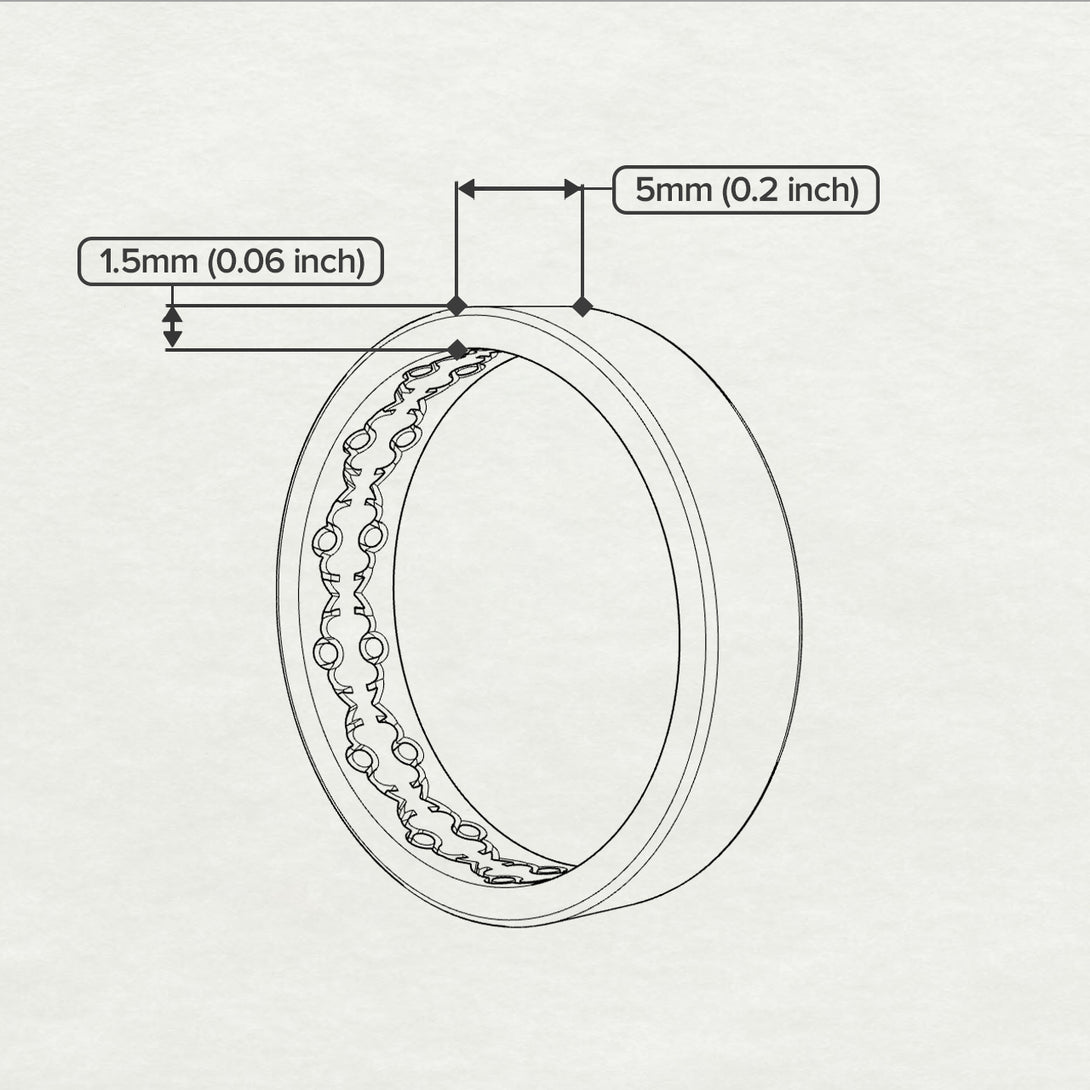 14K Gold Classic Harmony Band - Alex No. 2