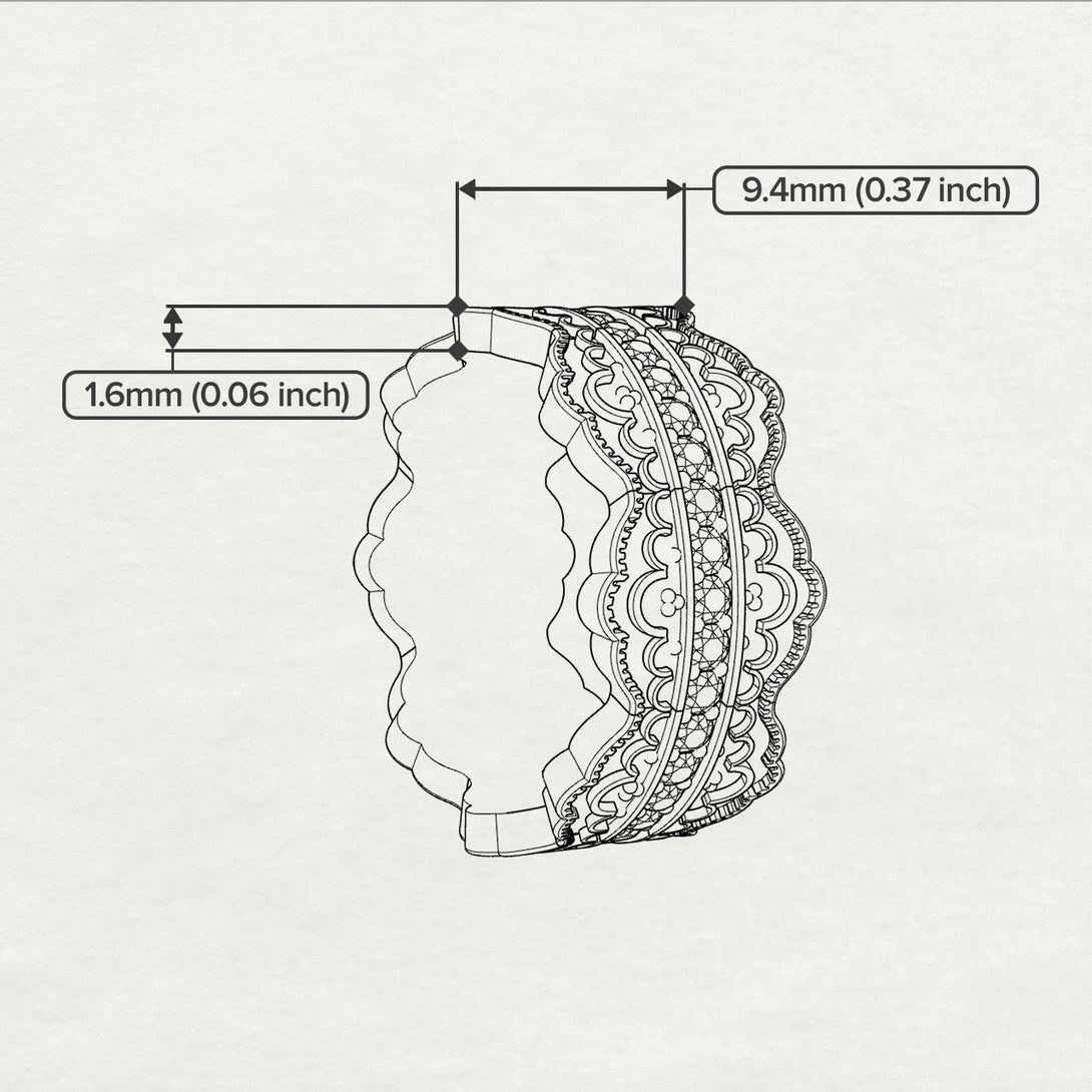 Sapphire Regal Eternity Openwork Wedding Ring - Dayana No. 13