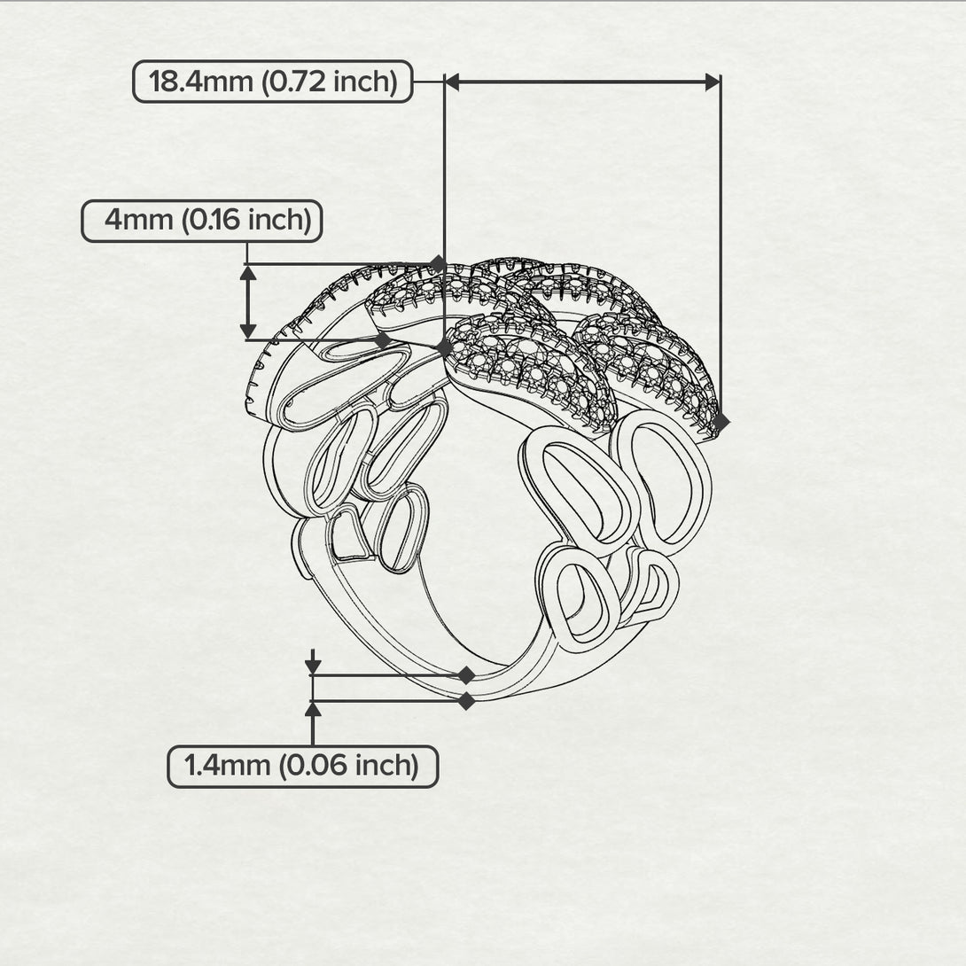 Sapphire Stylish Bloom Fashion Ring - Drew No. 28