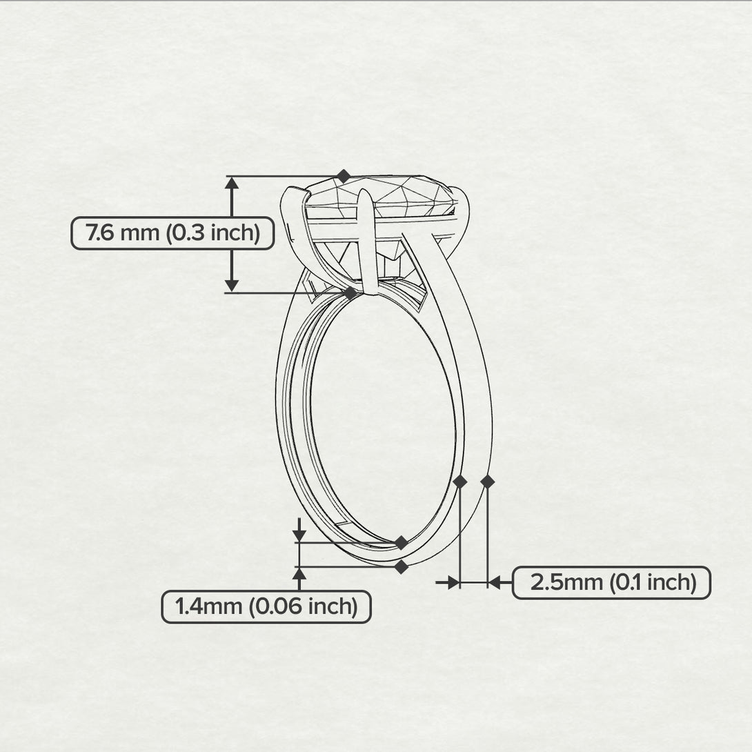 Pear Cut Sapphire Solitaire Engagement Ring - Elle No. 15