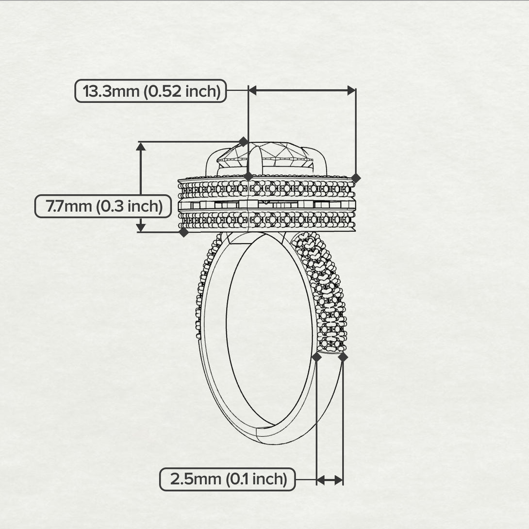 Round Diamond Double Halo Engagement Ring - Kayleigh No. 1