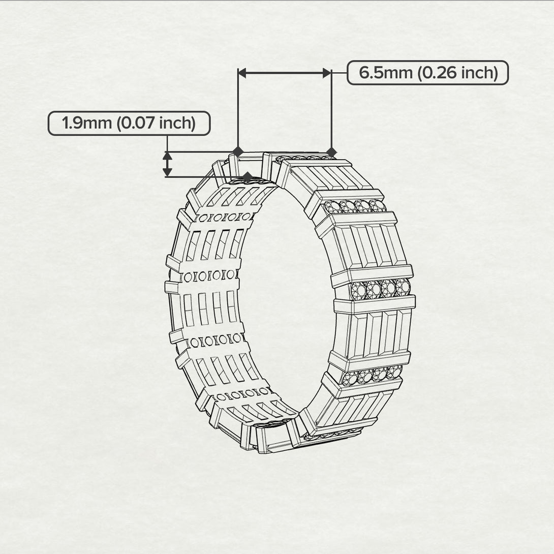 Baguette Diamond Eternity Wedding Band - Keegan No. 2