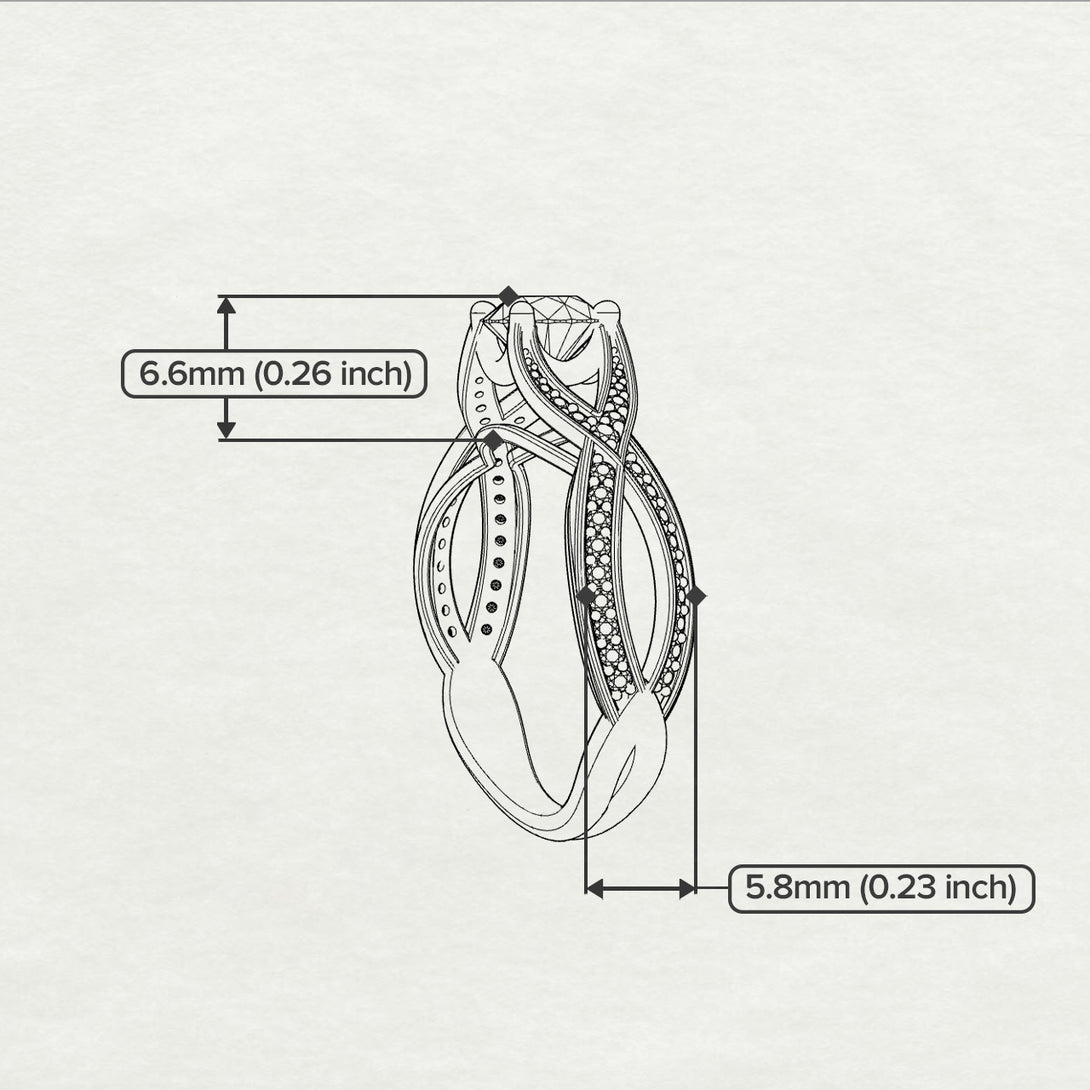 Diamond Eternal Twist Engagement Ring - Maisie No. 1