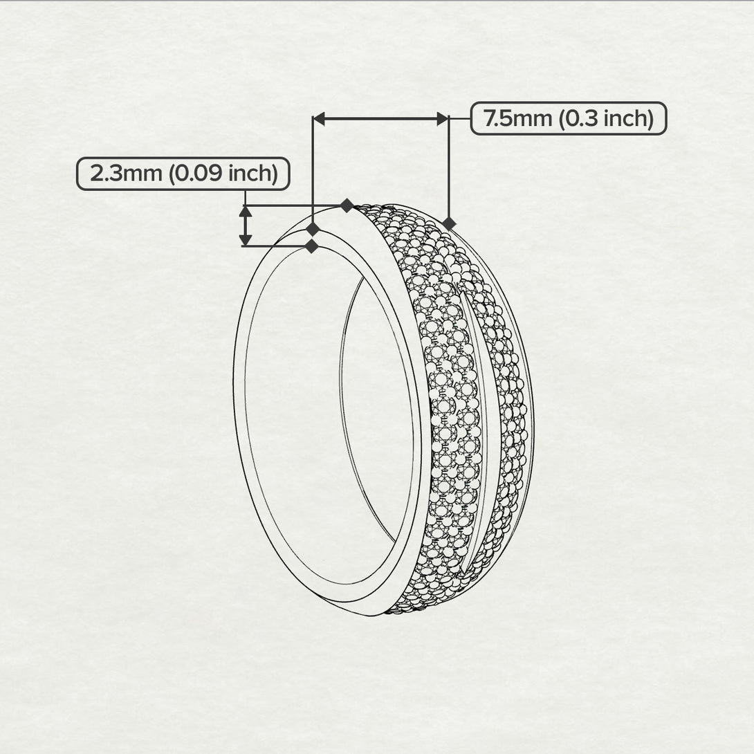 1.4Ct Sapphire & Diamond Eternity Wedding Ring - Merritt No. 14