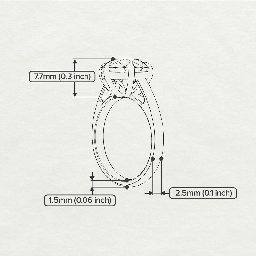 Round Cut Sapphire Solitaire Engagement Ring - Miranda No. 15