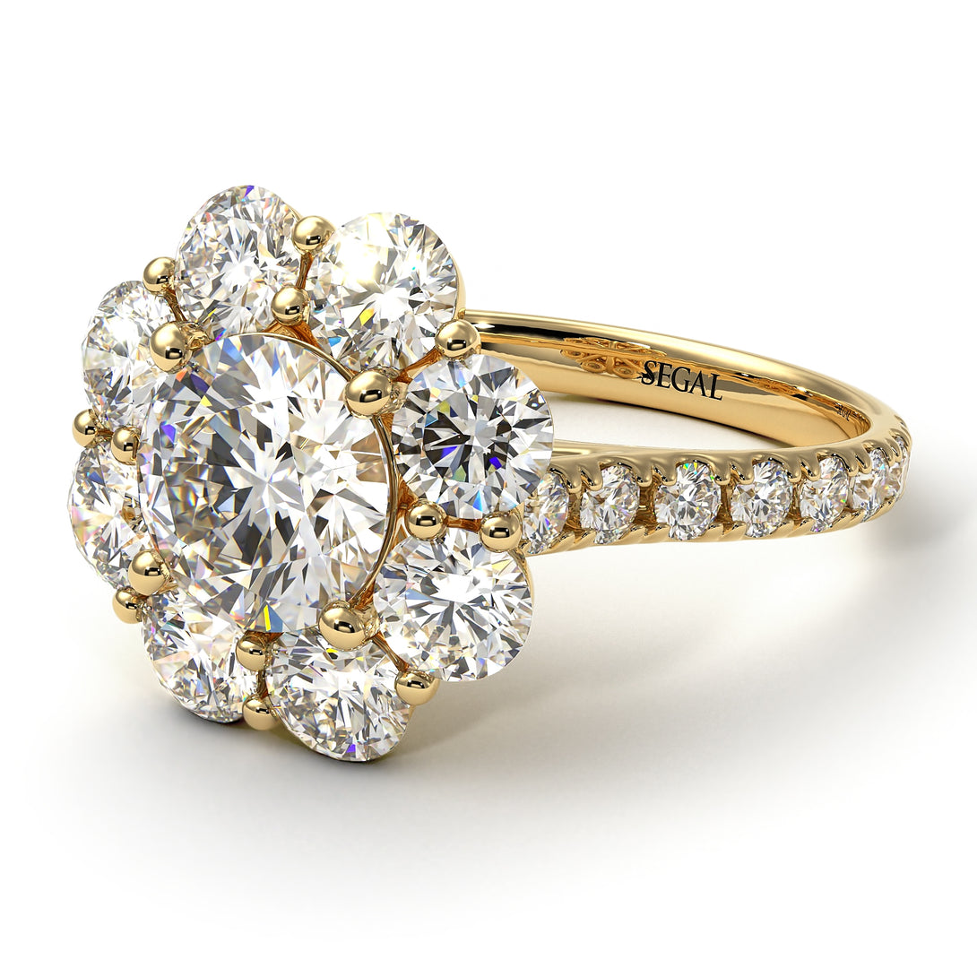Glamorous Diamond Halo Engagement Ring - Amaya No. 1