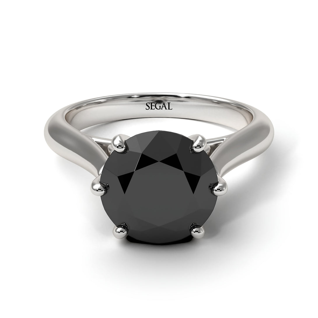 3ct Black Diamond Engagement Ring - June No. 9