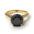 Two Tones 3ct Black Diamond Engagement Ring - June No. 79 image 5