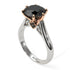 Two Tones 3ct Black Diamond Engagement Ring - June No. 81