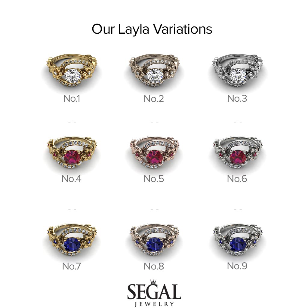 Spring Full With Flowers Diamond Ring - Layla no. 1