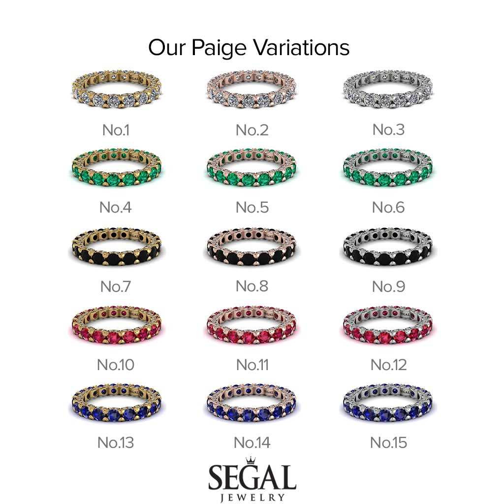 Glamorous Black Diamond Eternity Ring - Paige No. 53