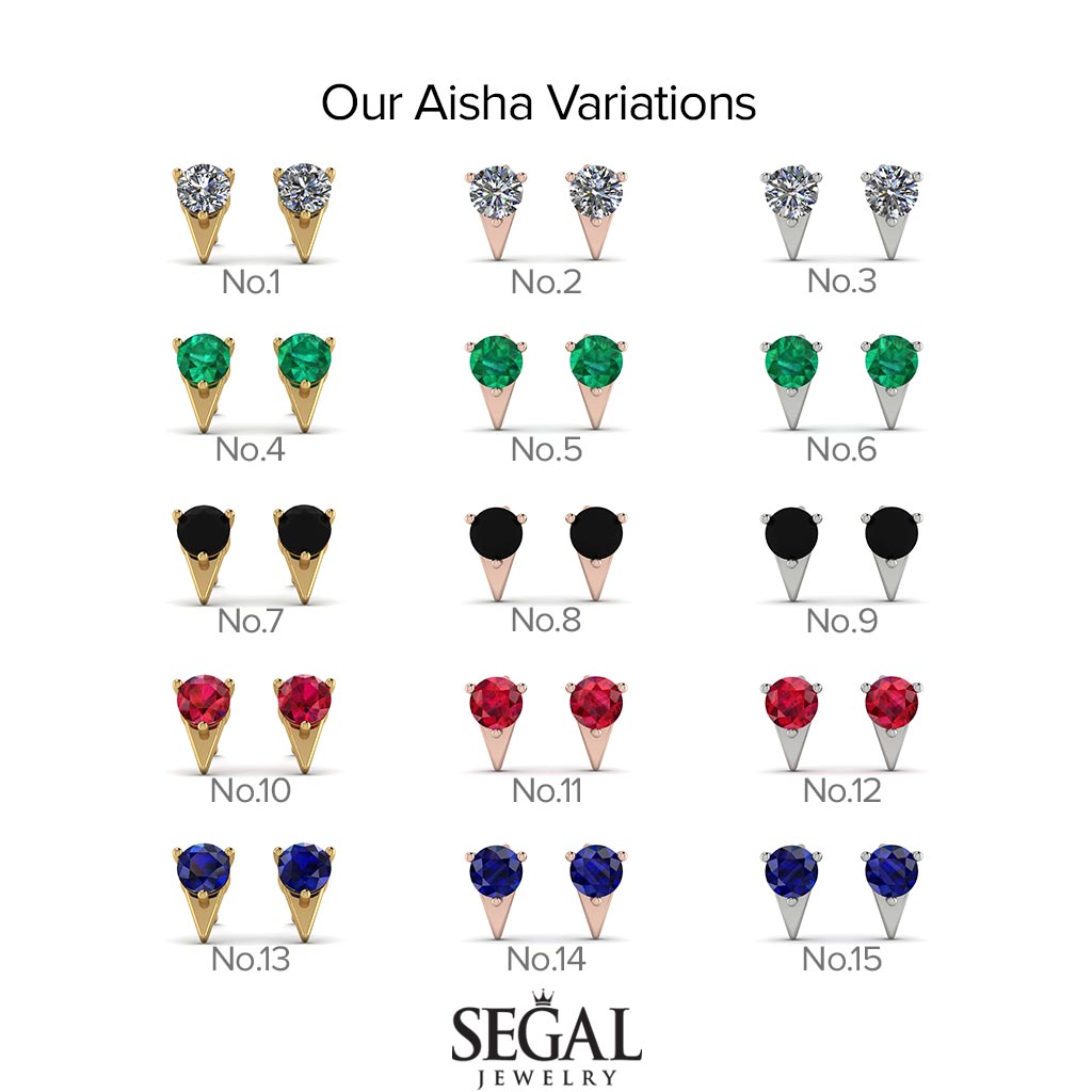 Triangle Diamond Earrings - Aisha No. 2