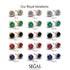 Bezel Stud Emerald Earrings - Royal No. 6