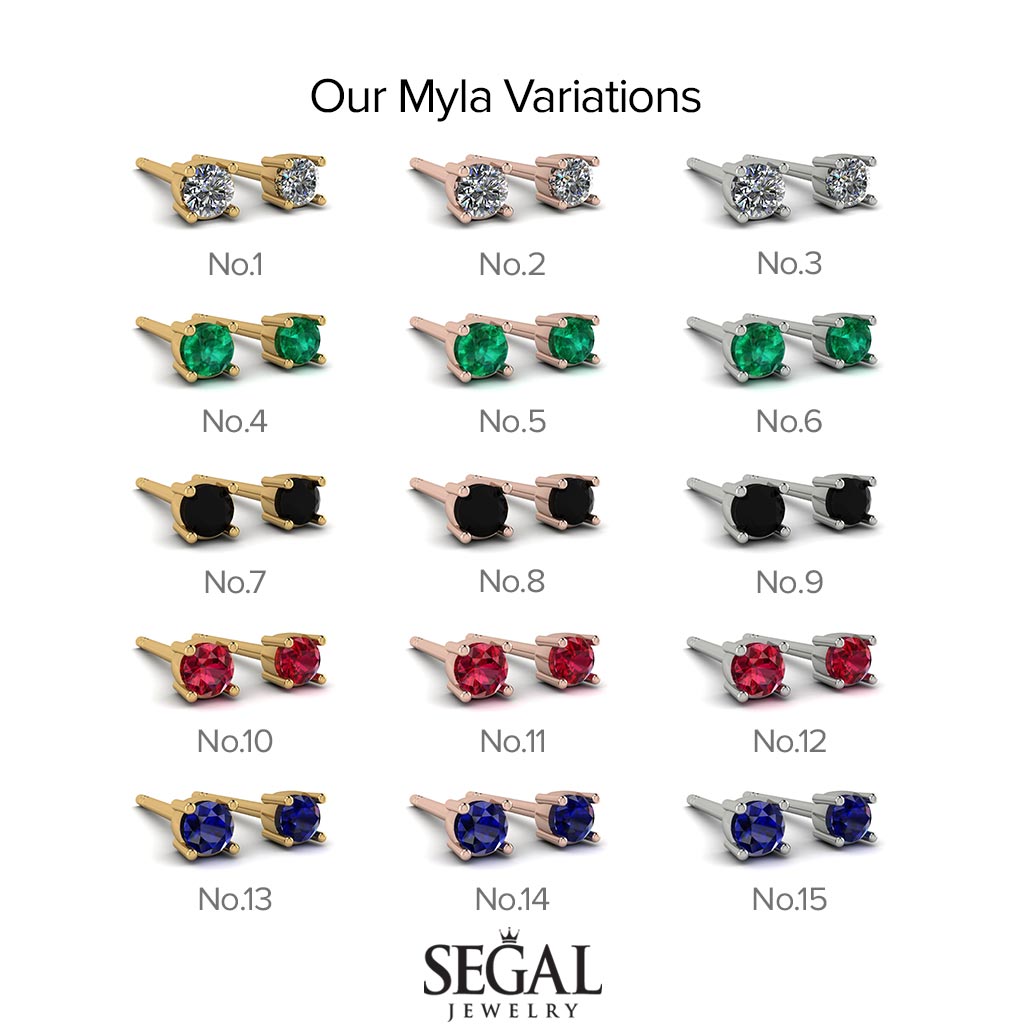 Minimalist Diamond Earrings - Myla No. 1