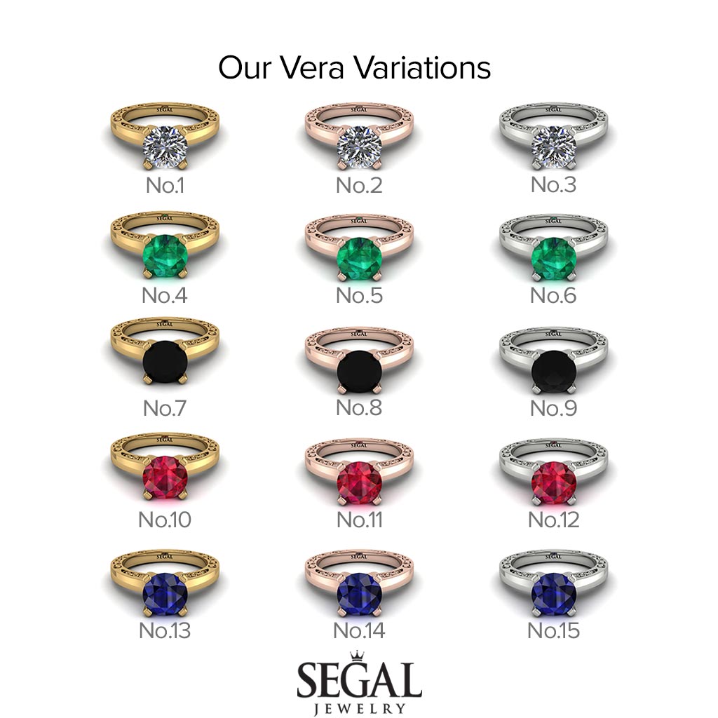 Vintage Solitaire Emerald Ring - Vera No. 6