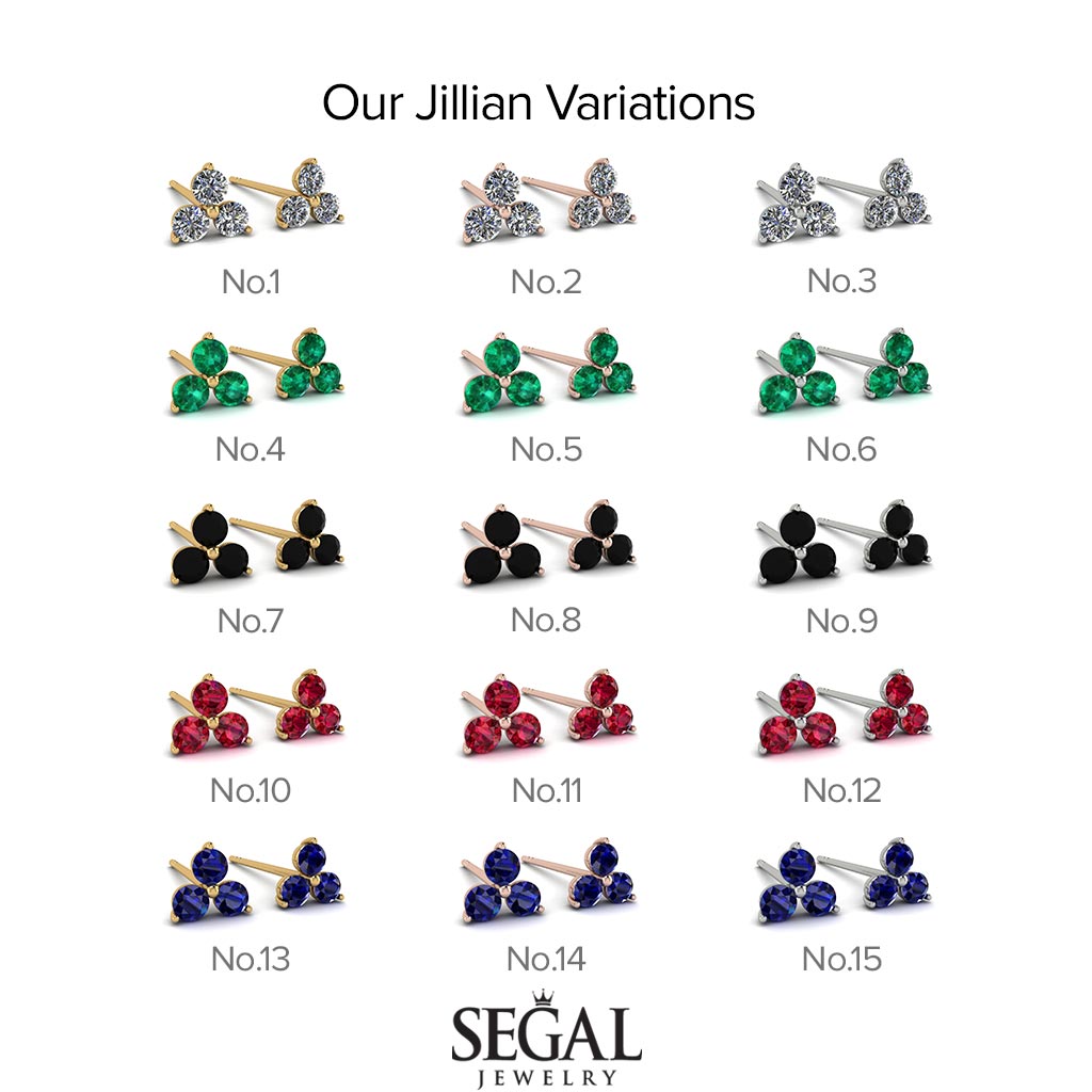 Minimalist Diamond Stud Earrings - Jillian No. 1