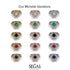 Round Emerald Flower Bridal Set - Michelle No. 5
