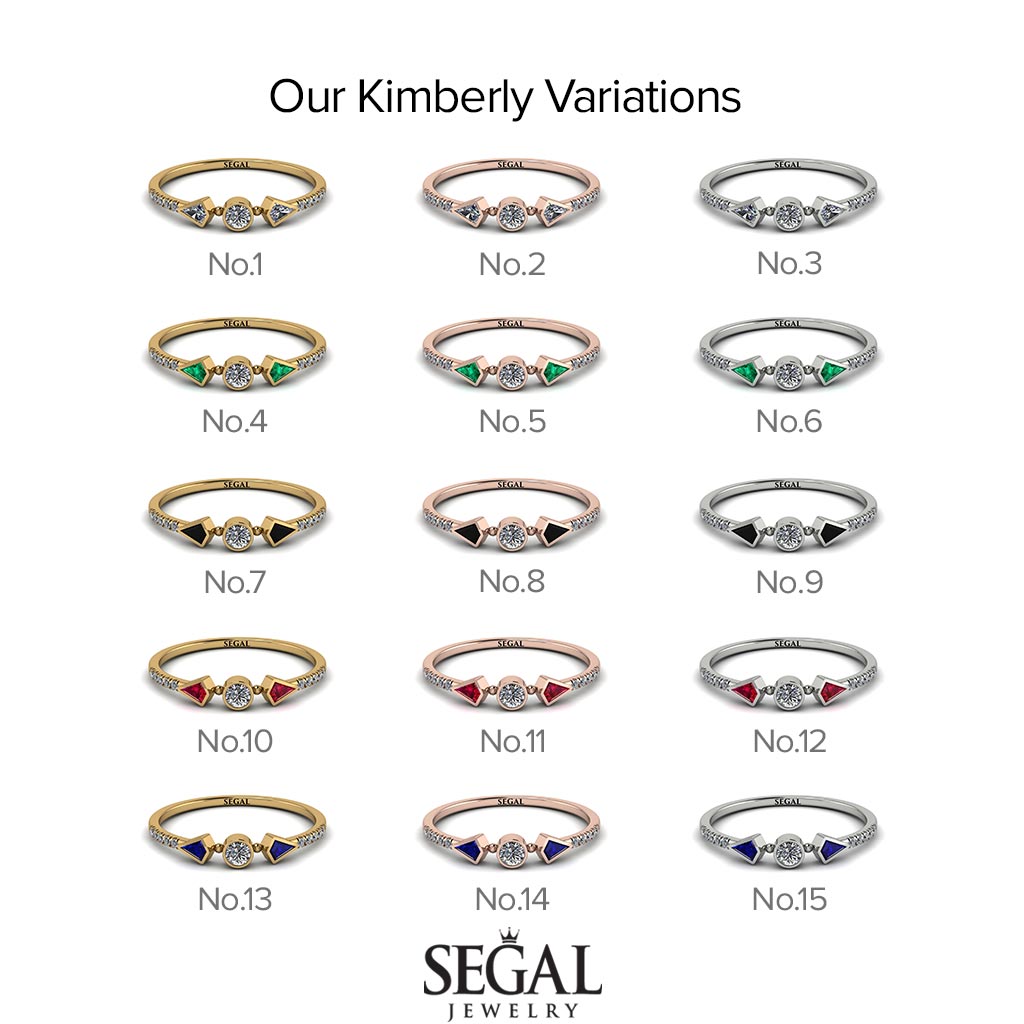 Minimalist Geometric Sapphire Ring - Kimberly No. 63
