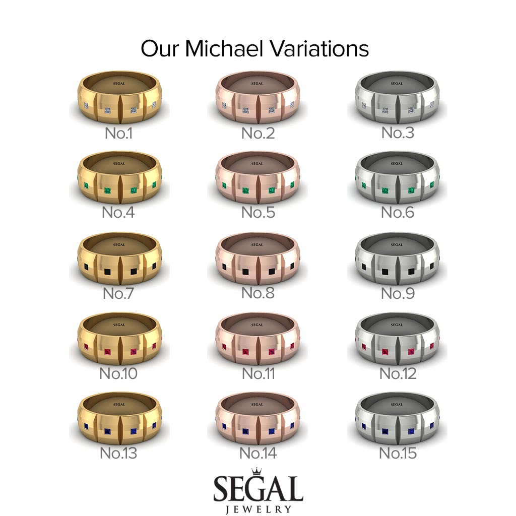 Eternity Princess Emerald Wedding Ring - Michael No. 10