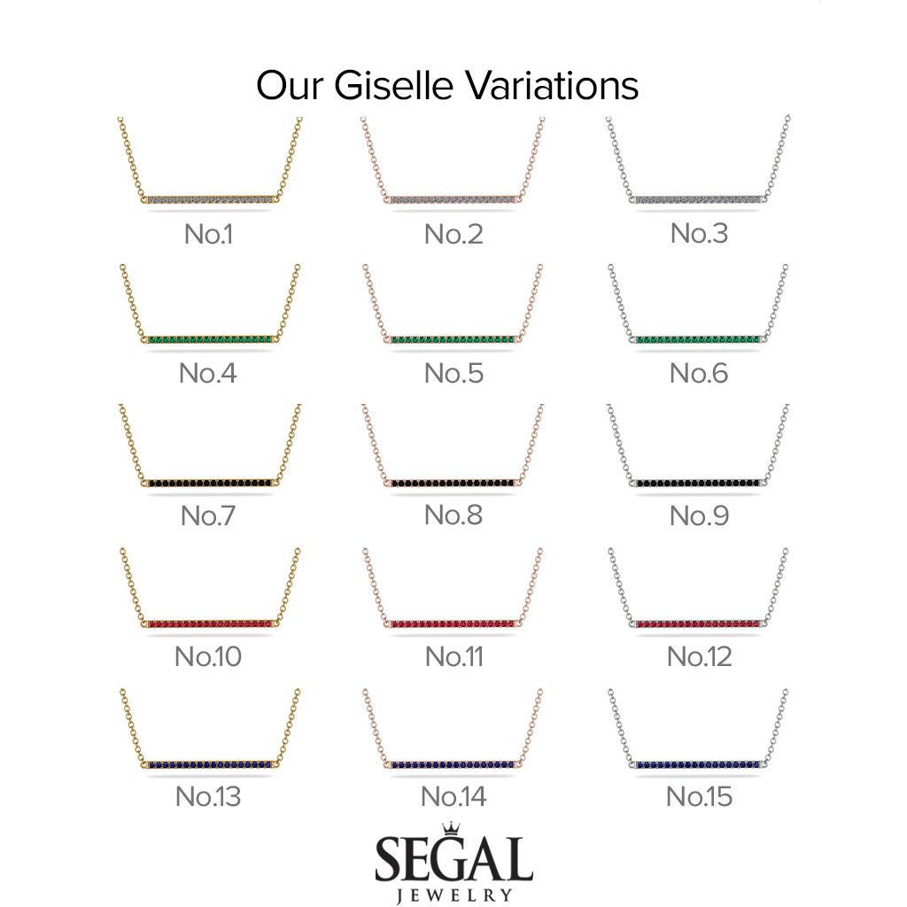 Long Line Emerald Necklace - Giselle No. 5