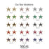 Star Stud Black Diamond Earrings - Star No. 8 image 5