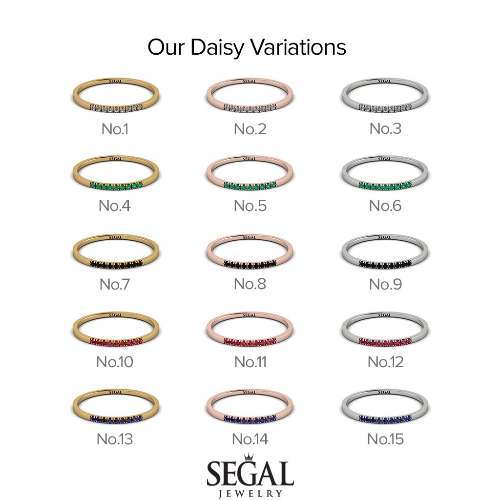 Thin Eternity Emerald Band - Daisy No. 5