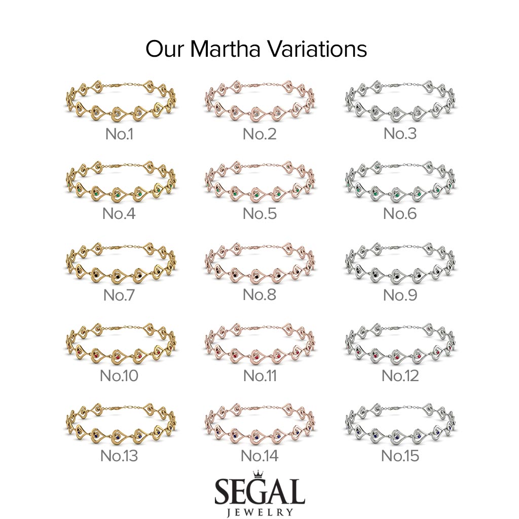 Heart Sapphire Bracelet - Martha No. 14