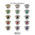 Halo Baguette Black Diamond Ring - Diana No. 22
