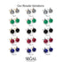 Hidden Halo Emerald Earrings - Rosalie No. 21