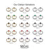Emerald Cut Circle Sapphire Earrings - Oaklyn No. 45
