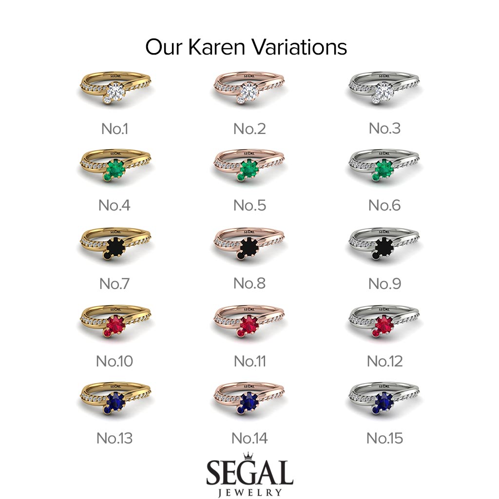 Delicate Diamond Engagement Ring - Karen No. 32