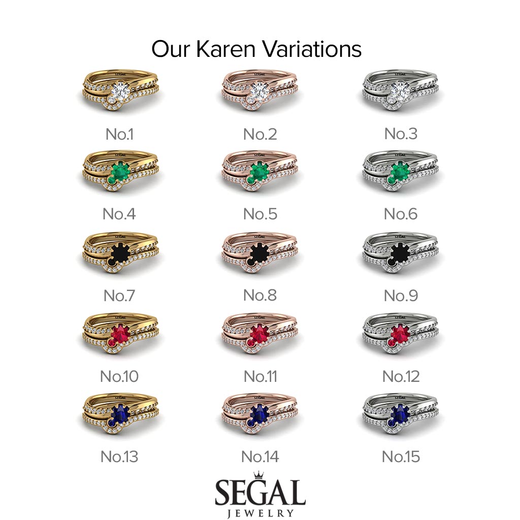 Delicate Diamond Bridal Set - Karen No. 32