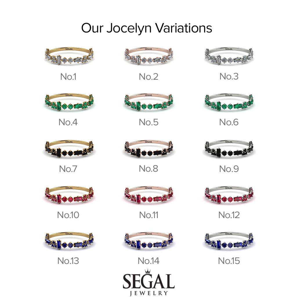 Eternity Mix Black Diamond Ring - Jocelyn No. 8