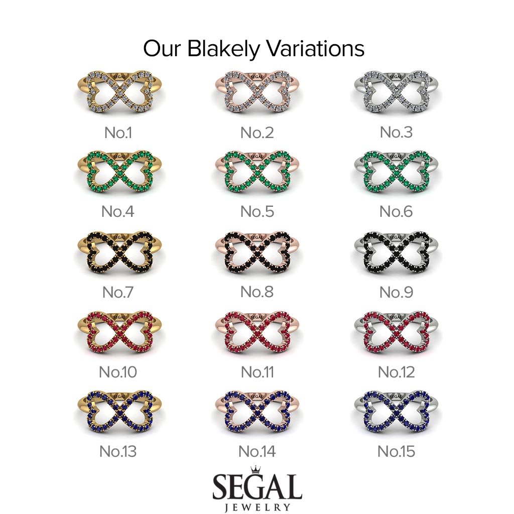 Infinity Heart Emerald Ring - Blakely No. 4