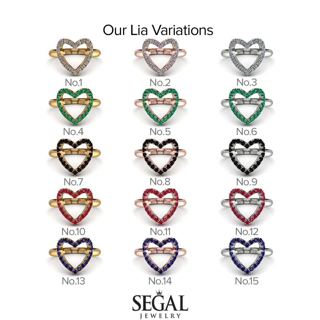 Sapphire Heart Ring - Lia No. 14