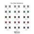 Geometrical 5 Diamonds Stud Earrings - Noa No. 1 image 4