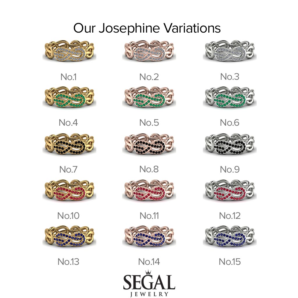 Knot Infinity Emerald Ring - Josephine No. 6