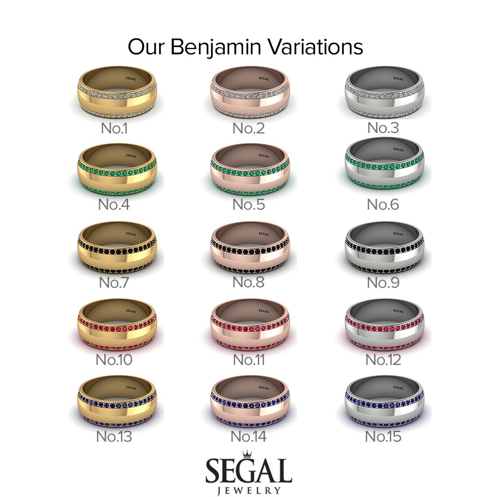 Eternity Black Diamond Wedding Band - Benjamin No. 8