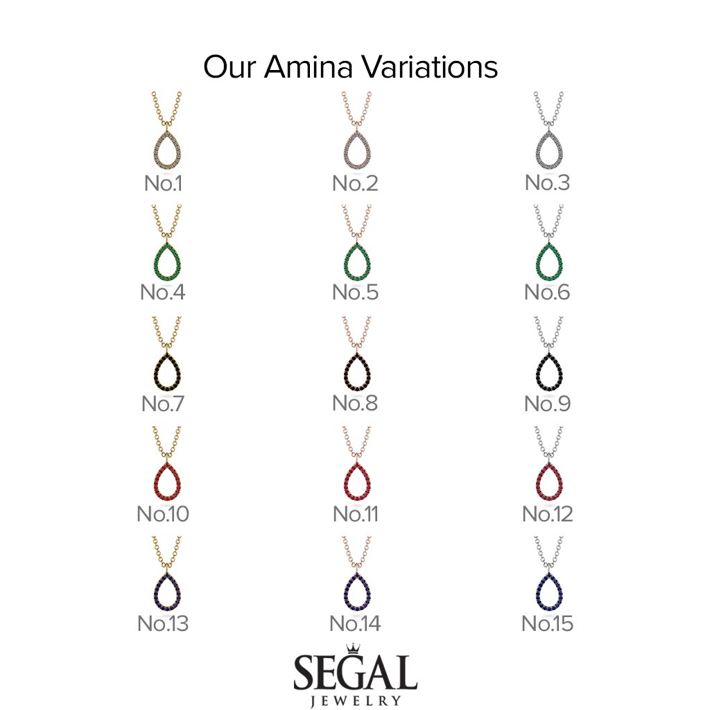 Pear Sapphire Necklace - Amina No. 13