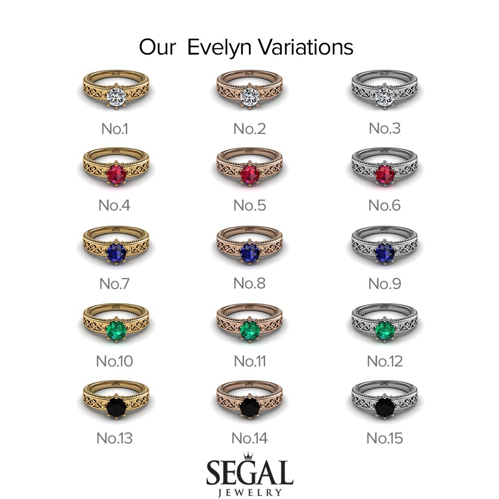 The Victorian Hearts Diamond Ring- Evelyn no. 3