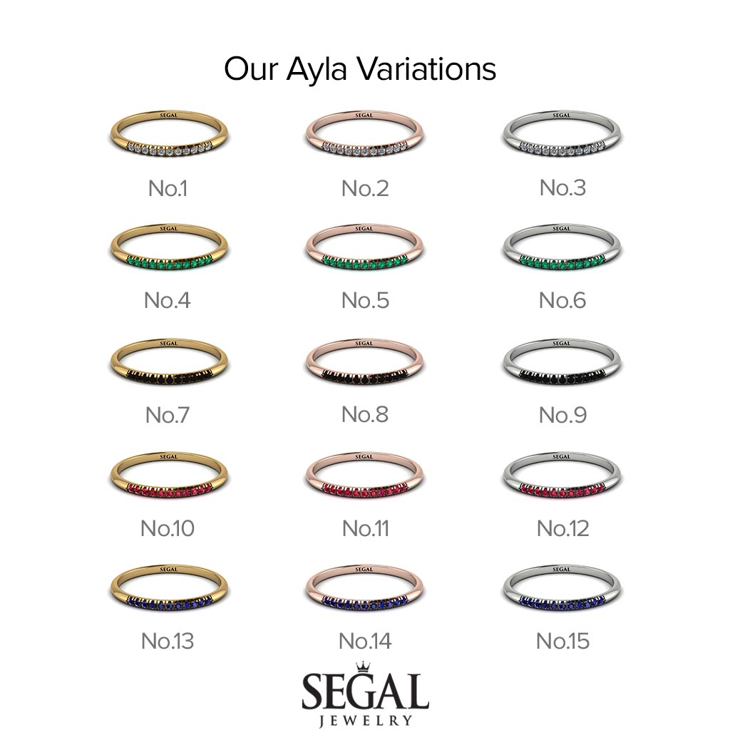 Half Eternity Band With Sapphire - Ayla No. 15