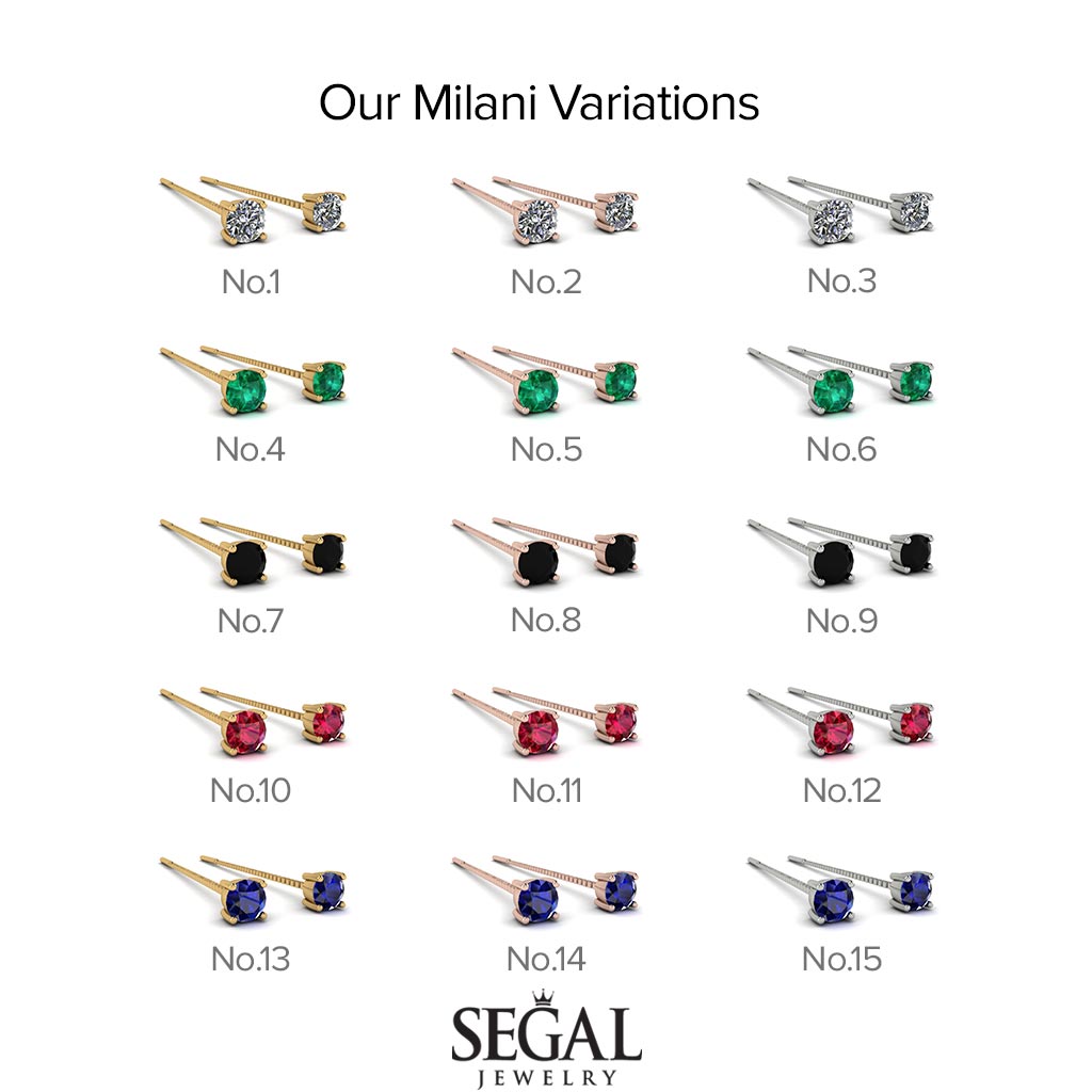 Hanging Black Diamond Earrings - Milani No. 7