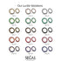 Circle Stud Black Diamond Earring - Lucille No. 8
