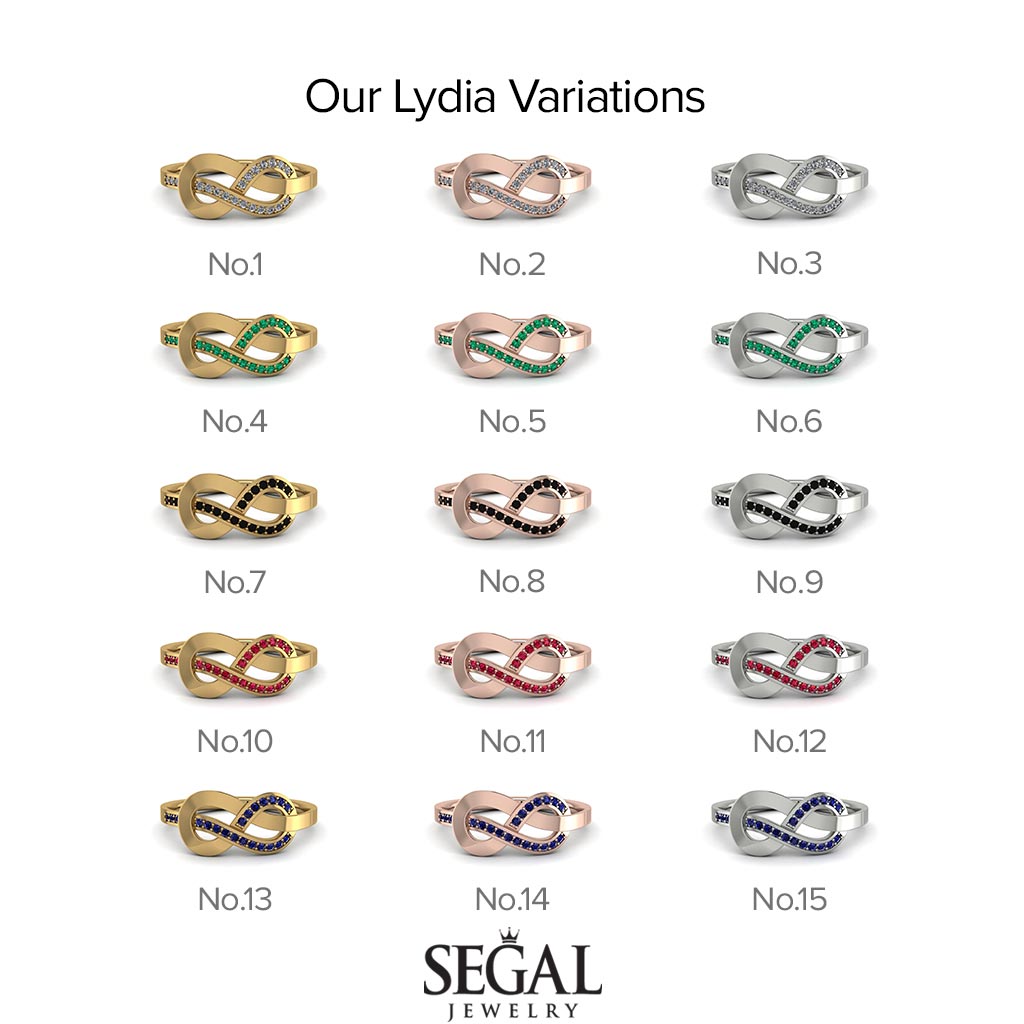 Infinity Yin Yang Emerald Ring - Lydia No. 5